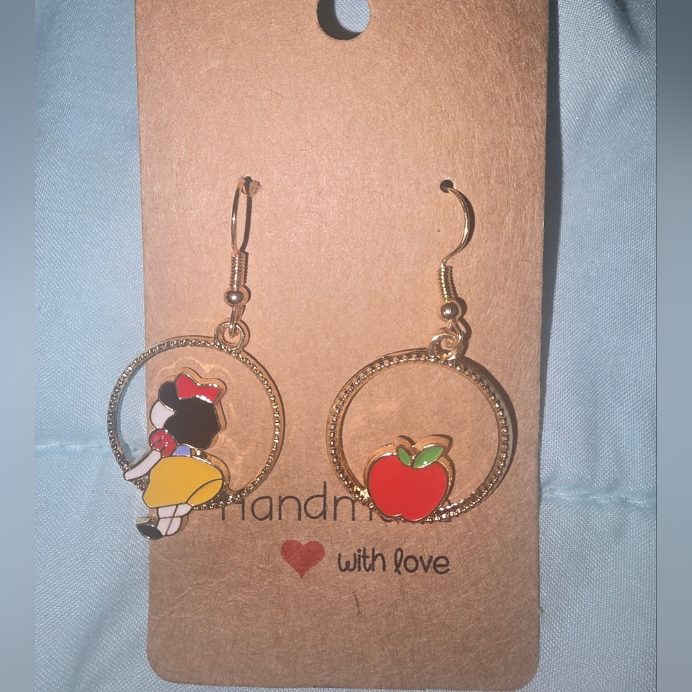Snow White and Apple Earrings